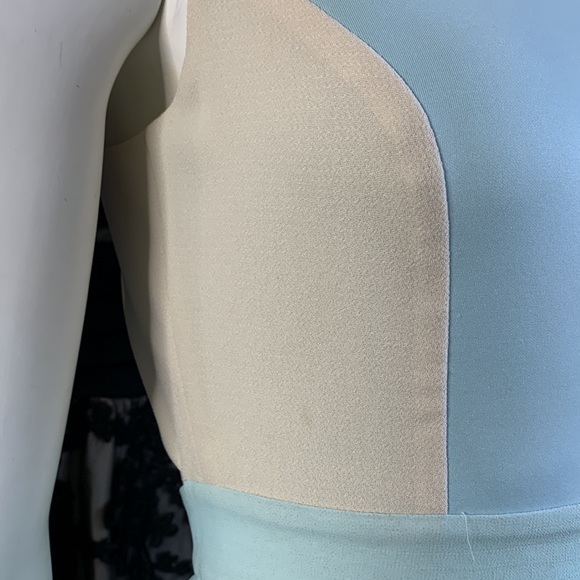 Sachons + Babi pleated dress color block blue prom formal - Picture 10 of 13